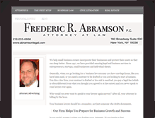 Tablet Screenshot of abramsonlegal.com